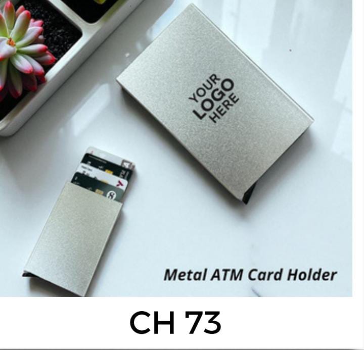 Premium Personalized Metal Card Holder with Name /logo
