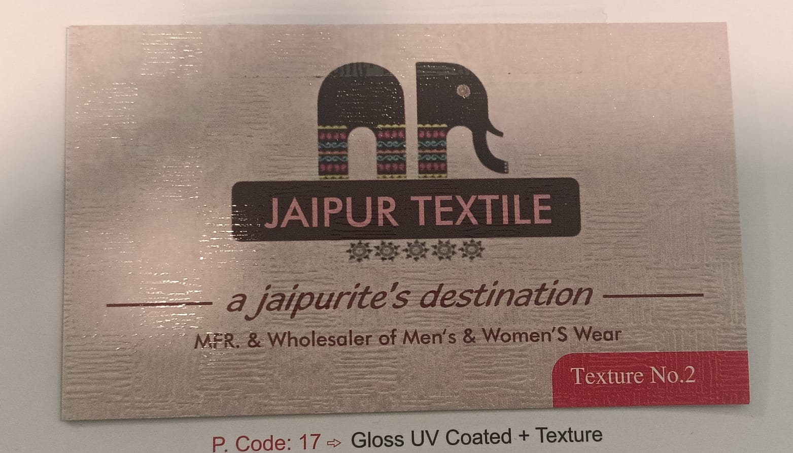 REGULAR VISITING CARDS with Gloss+Texture (Qty. 1000 Cards)